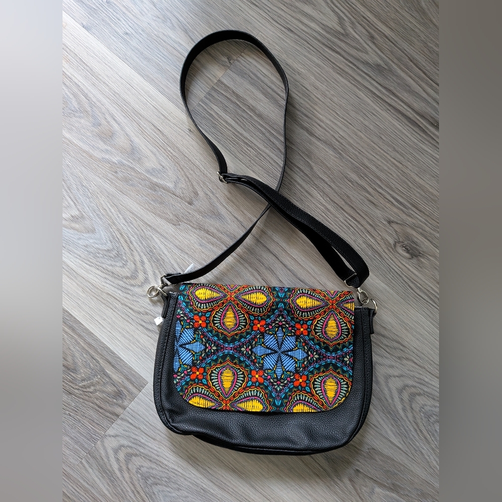 NEW Thirty-One Crossbody‎ Purse Vibrant Colorful Interchangeable Flap
